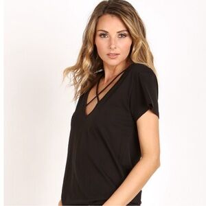 LNA 100% cotton cross cross tee size medium